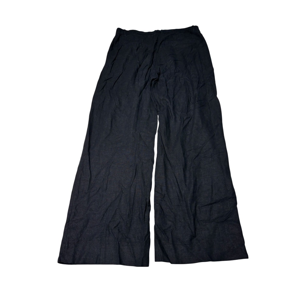 Abercrombie & Fitch Black Linen Blend Wide Leg High Rise Pants Womens 30/10R L29 - Picture 5 of 11